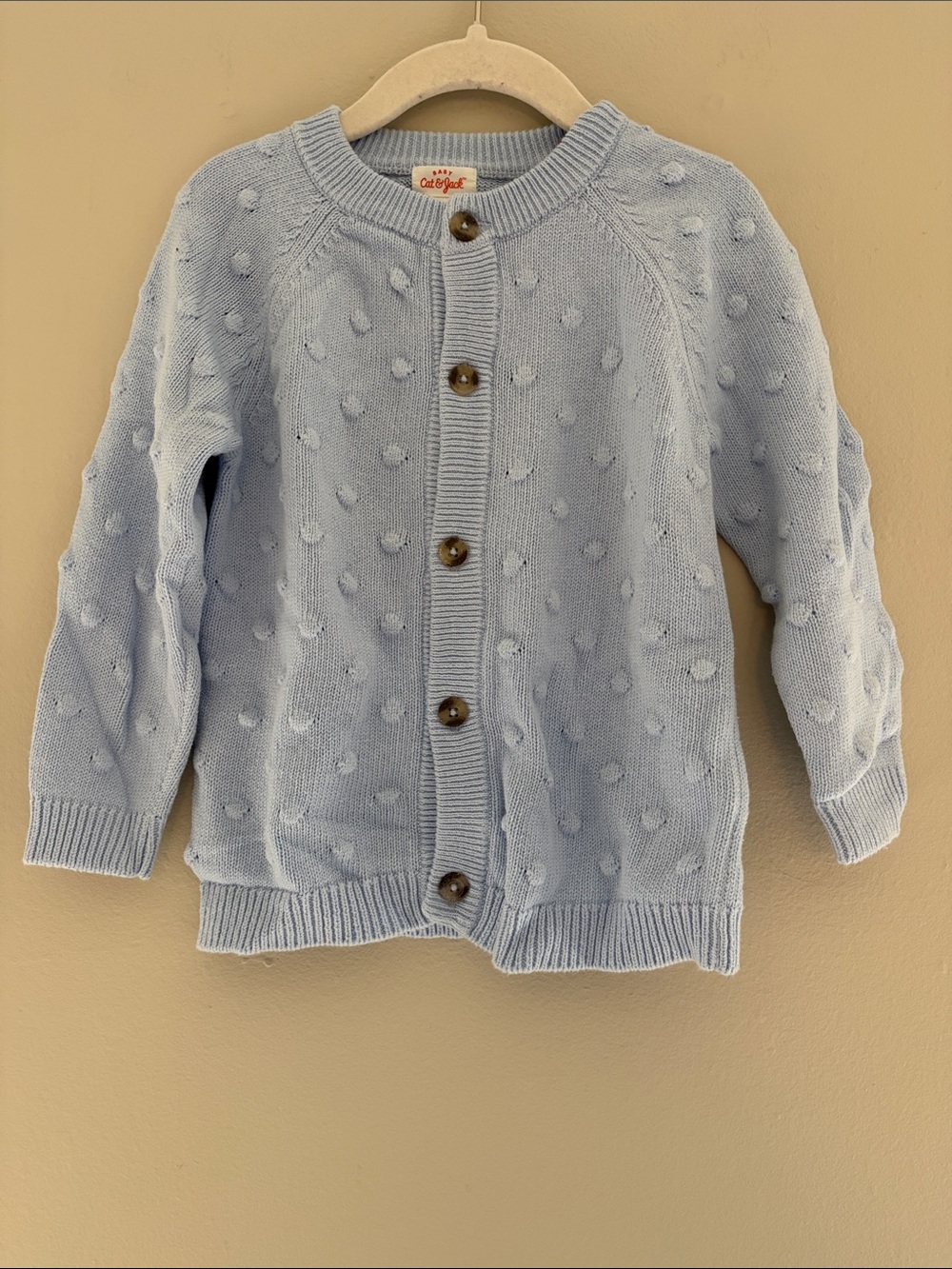 Cat & Jack Blue Bobble Cardigan 24M